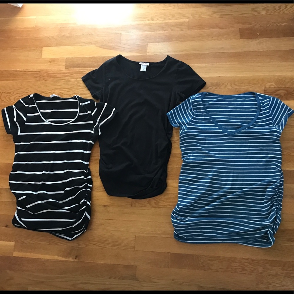 Bundle! Three side ruched maternity tops!